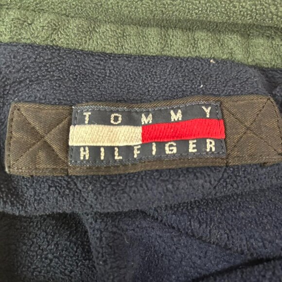 Vintage Tommy Hilfiger Fleece Quarter-Zip Pullover โ Colorblock Collar - Picture 6 of 6